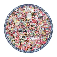 Eeboo Piece And Love Women March! 500 Piece Round  Circle Jigsaw Puzzle Puzzle