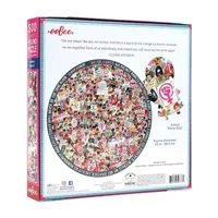 Eeboo Piece And Love Women March! 500 Piece Round  Circle Jigsaw Puzzle Puzzle