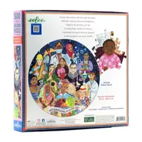Eeboo Piece And Love International Women'S Day 500 Piece Round Jigsaw Puzzle For Adults Puzzle