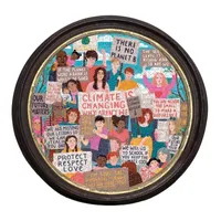 Eeboo Piece And Love Climate Action 500 Pc Round Puzzle  23 Inches In Diameter When Finished Puzzle