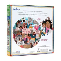 Eeboo Piece And Love Climate Action 500 Pc Round Puzzle  23 Inches In Diameter When Finished Puzzle