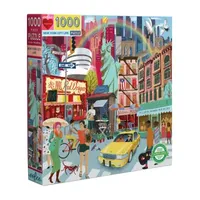 Eeboo Piece And Love New York Life 1000 Piece Square Adult Jigsaw Puzzle  23 X 23 When Finished Puzzle