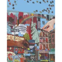 Eeboo Piece And Love New York Life 1000 Piece Square Adult Jigsaw Puzzle  23 X 23 When Finished Puzzle