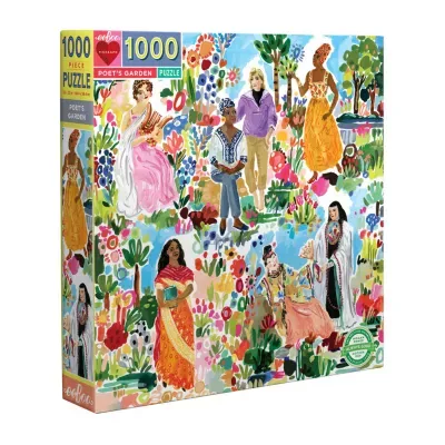 Eeboo Piece And Love Poet'S Garden 1000 Piece Square Adult Jigsaw Puzzle  23 X 23 When Finished Puzzle