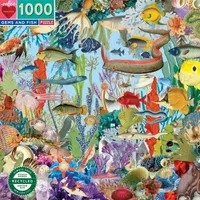 Eeboo Piece And Love Gems And Fish 1000 Piece Square Jigsaw Puzzle  23" X 23" Square Puzzle