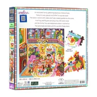 Eeboo Piece And Love Family Dinner Night 1000 Piece Square Jigsaw Puzzle  23" X 23" Square Puzzle