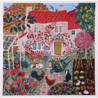 Eeboo Piece And Love English Cottage 1000 Piece Square Jigsaw Puzzle  23" X 23" Square Puzzle