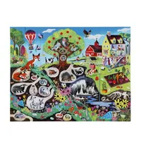 Eeboo Within The Country 48 Piece Giant Floor Jigsaw Puzzle  30" X 24" Puzzle Puzzle