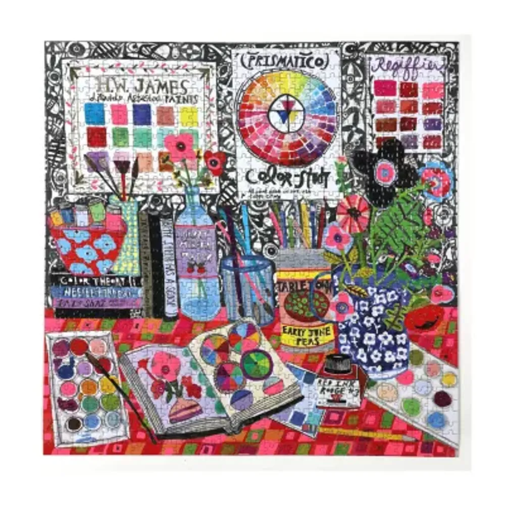 Eeboo Piece And Love Artist Studio 1000 Piece Square Jigsaw Puzzle  23" X 23" Square  By Woodstock  Ny Artist  Sharon Nullmeyer Puzzle