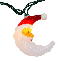Kurt Adler UL 10-Light Santa Moon Face Light Set