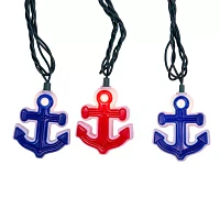 Kurt Adler UL 10-Light Red and Blue Anchor Light Set