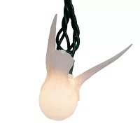 Kurt Adler UL 10-Light Glitter Dove Light Set