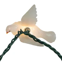 Kurt Adler UL 10-Light Glitter Dove Light Set