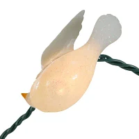 Kurt Adler UL 10-Light Glitter Dove Light Set