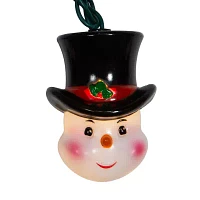Kurt Adler UL 10-Light Snowman Head Light Set