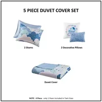 Urban Habitat Kids Bliss 100% Cotton Duvet Cover Set with Decorative Pillows