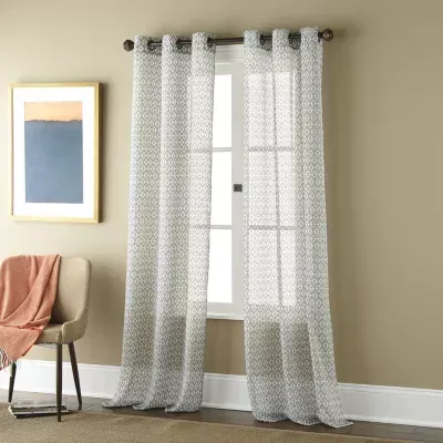 Stratford Park Carina Sheer Grommet Top Set of 2 Curtain Panel