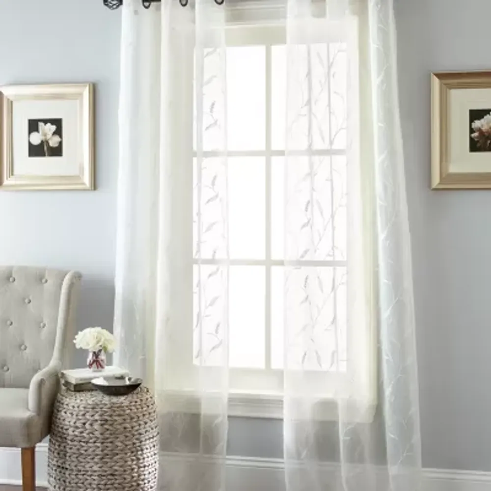 Stratford Park June Sheer Grommet Top Set of 2 Curtain Panel