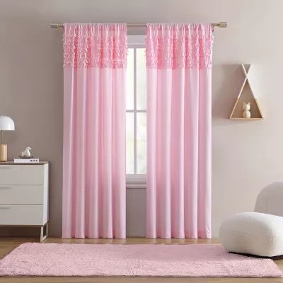 Beatrice Home Fashions Walden Leaves Light-Filtering Rod Pocket Set of 2 Curtain Panel