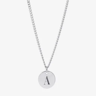 Womens Sterling Silver Initial Necklace
