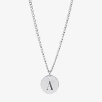 Womens Sterling Silver Initial Necklace