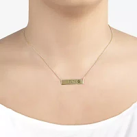 Womens 14K Gold Over Silver Name Necklace