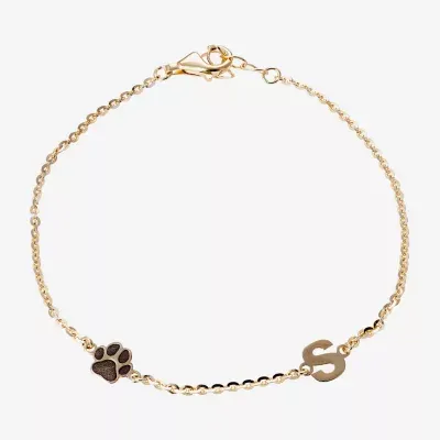 14K Gold Over Silver 7.25 Inch Solid Cable Id Bracelet