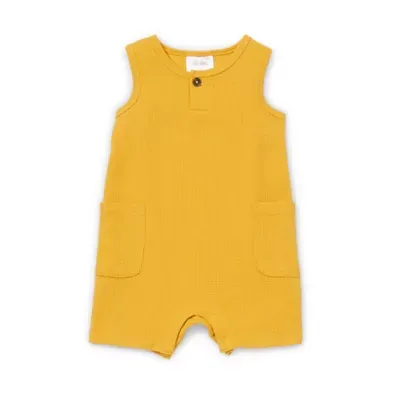 Okie Dokie Baby Boys Waffle Sleeveless Romper