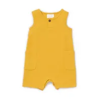 Okie Dokie Baby Boys Waffle Sleeveless Romper