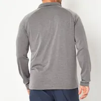 Stylus Mens Mock Neck Long Sleeve Quarter-Zip Pullover