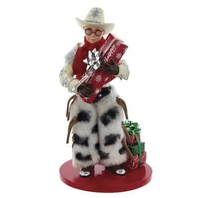 Kurt Adler 7.5" Fabriche Cowboy Ralphie Christmas Tabletop Decor