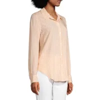 Liz Claiborne Womens Long Sleeve Regular Fit Button-Down Shirt