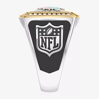 True Fans Fine Jewelry Miami Dolphins Mens 1/2 CT. Natural White Diamond 10K Two Tone Gold Fashion Ring