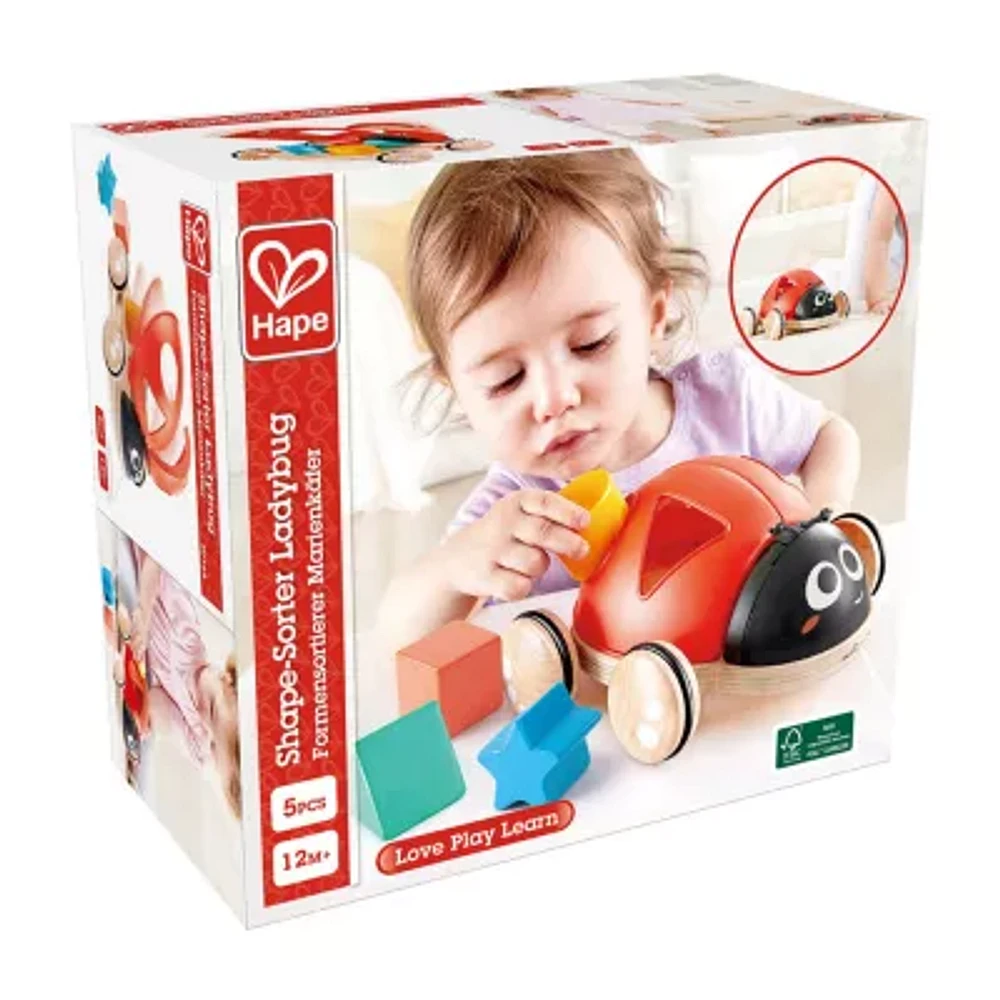 Hape S Sorter Pull-Along Ladybug Discovery Toy