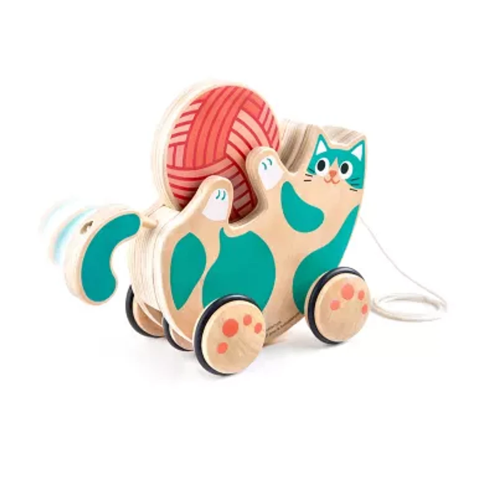 Hape Walk-A-Long: Roll & Rattle Kitten Discovery Toy