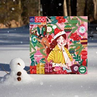 Eeboo Ms. Santa Reindeer Puzzle