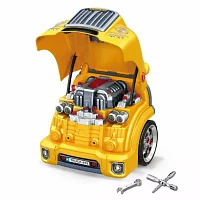 The Bubble Factory Motor Car Engine Workshop Yellow Bus