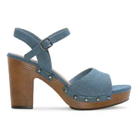 Arizona Jean Co Womens Heather Heeled Sandals