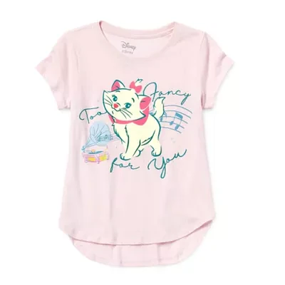 Little & Big Girls Round Neck Short Sleeve The Aristocats Graphic T-Shirt