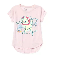 Little & Big Girls Round Neck Short Sleeve The Aristocats Graphic T-Shirt