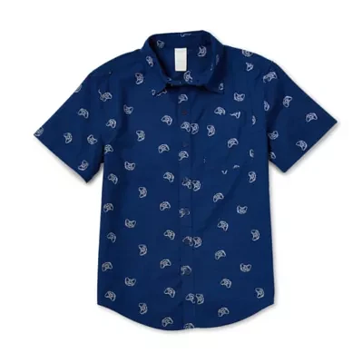 Thereabouts Little & Big Boys Short Sleeve Button-Down Shirt