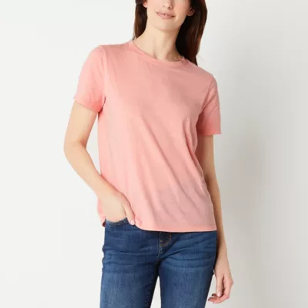 a.n.a Womens Crew Neck Short Sleeve T-Shirt