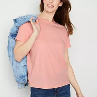 a.n.a Womens Crew Neck Short Sleeve T-Shirt