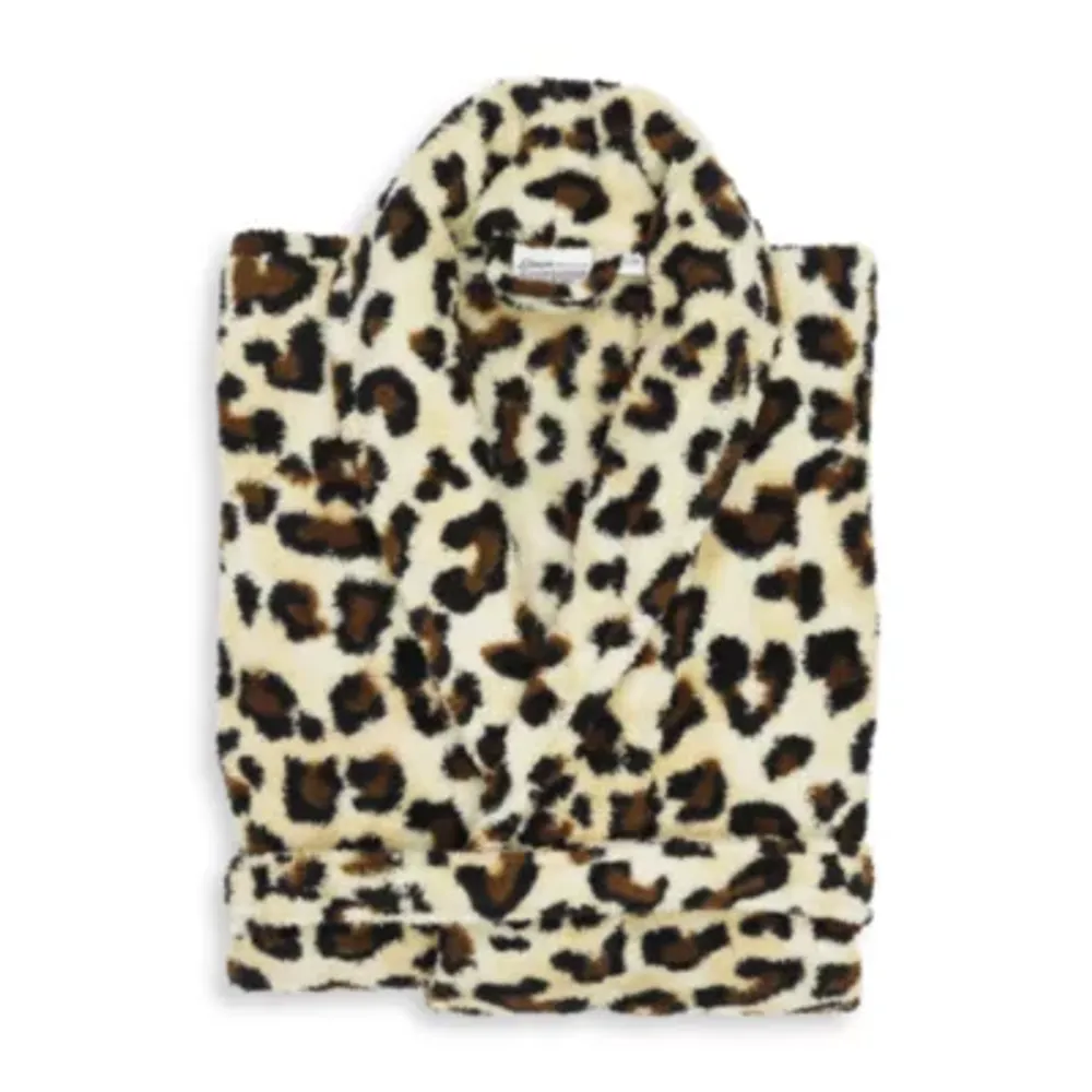 Linum Home Textiles Super Plush Luxurious Soft Leopard Print Bathrobe