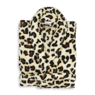 Linum Home Textiles Super Plush Luxurious Soft Leopard Print Bathrobe