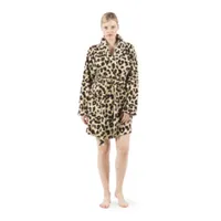 Linum Home Textiles Super Plush Luxurious Soft Leopard Print Bathrobe