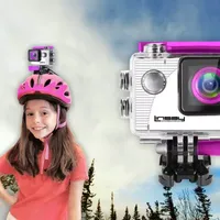 LINSAY® FUNNY KIDS Action Camera Sport Outdoor Activities HD Video and Photos Micro SD Card Slot up to 32GB