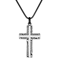 Mens Cross Pendant Necklace