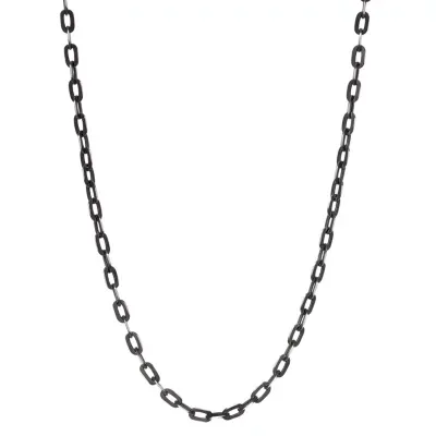 Mens 24 Inch Stainless Steel Link Necklace