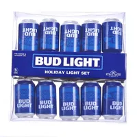 Kurt Adler Budweiser® Bud Light Beer Can New Logo Light Set